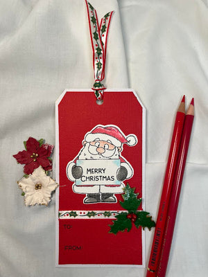 Happy Holidays Santa Tag