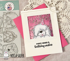 Puppy Kisses - Shaker Card by Noga