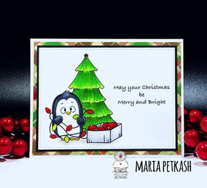 Christmas Penguin Card by Maria