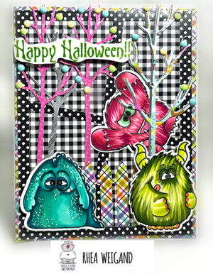 Happy Halloween Coffee Monsters by Rhea