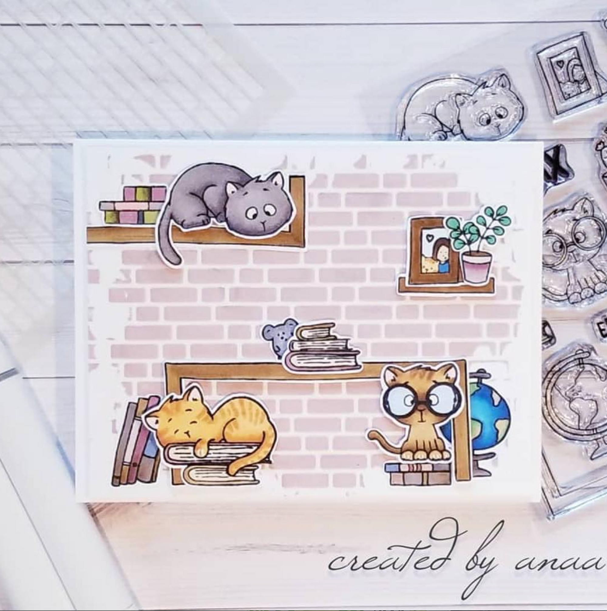 On the Bookshelf 4x6 Clear Stamp Set - GSD637