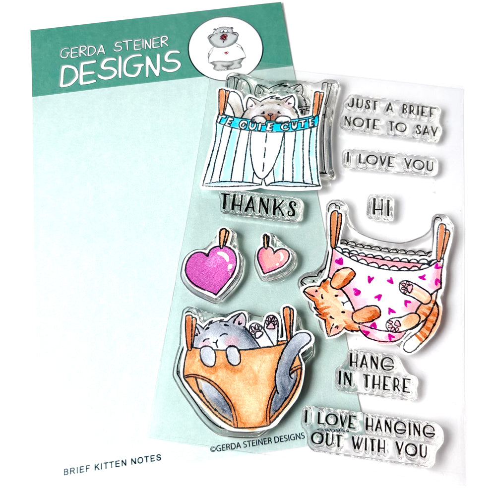 Brief Kitten Notes 4x6 Clear Stamp Set