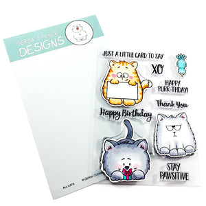 All Cats 4x6 Clear Stamp Set - Clearstamps - Clear Stamps - Cardmaking- Ideas- papercrafting- handmade - cards-  Papercrafts - Gerda Steiner Designs