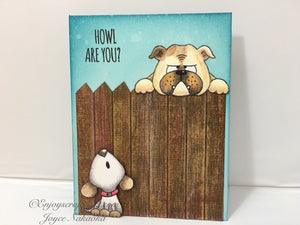 Howl are you? Puppy 4x6 Clear Stamp Set - Clearstamps - Clear Stamps - Cardmaking- Ideas- papercrafting- handmade - cards-  Papercrafts - Gerda Steiner Designs