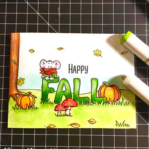 Happy Fall - Greeting Card Printable - Clearstamps - Clear Stamps - Cardmaking- Ideas- papercrafting- handmade - cards-  Papercrafts - Gerda Steiner Designs