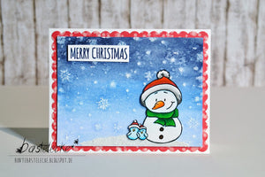 Snowman Friends 4x6 Clear Stamp Set - Clearstamps - Clear Stamps - Cardmaking- Ideas- papercrafting- handmade - cards-  Papercrafts - Gerda Steiner Designs