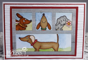 Dachshunds 4x6 Clear Stamp Set - Clearstamps - Clear Stamps - Cardmaking- Ideas- papercrafting- handmade - cards-  Papercrafts - Gerda Steiner Designs