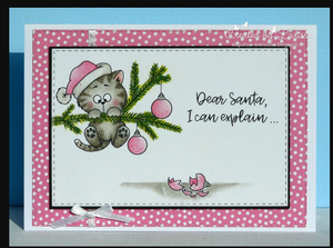 Christmas Kitten 4x6 Clear Stamp Set - Clearstamps - Clear Stamps - Cardmaking- Ideas- papercrafting- handmade - cards-  Papercrafts - Gerda Steiner Designs