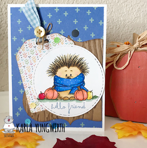 Cold Hedgehog - Digital Stamp - Clearstamps - Clear Stamps - Cardmaking- Ideas- papercrafting- handmade - cards-  Papercrafts - Gerda Steiner Designs