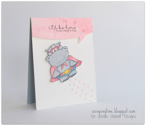 Hippo in Disguise 3x4 Clear Stamp Set - Clearstamps - Clear Stamps - Cardmaking- Ideas- papercrafting- handmade - cards-  Papercrafts - Gerda Steiner Designs