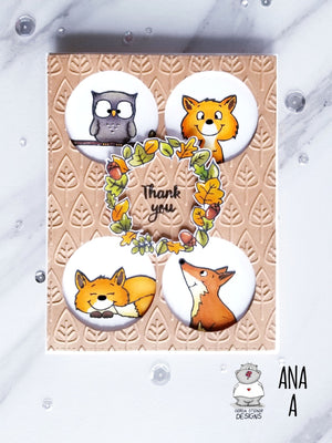 Foxes 4x6 Clear Stamp Set - Clearstamps - Clear Stamps - Cardmaking- Ideas- papercrafting- handmade - cards-  Papercrafts - Gerda Steiner Designs